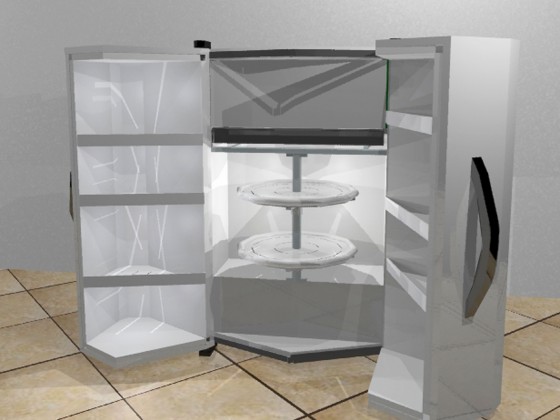 refrigerador doméstico, adaptado a cadeirante