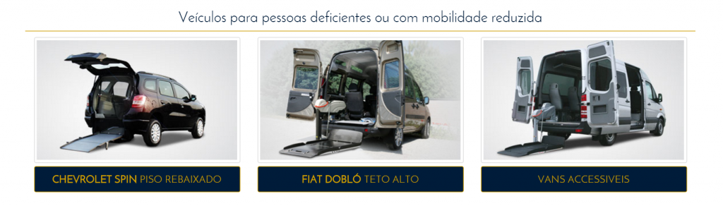 Veículos para pessoas deficientes ou com mobilidade reduzida